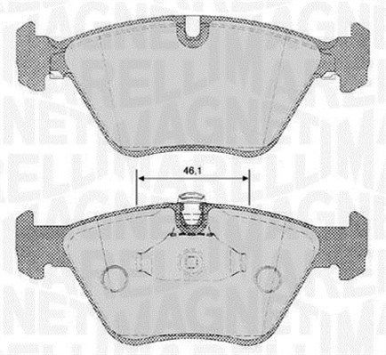 MAGNETI MARELLI Комплект тормозных колодок, дисковый тормоз 363916060153